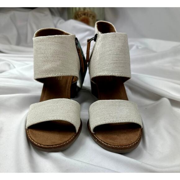 Toms Majorca Cutout Side Zipper Sandal Natural 8 - Picture 15 of 16